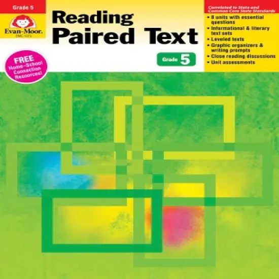 Evan-Moor Reading Paired Text: Common Core Mastery Book, Grade 5 image {1}