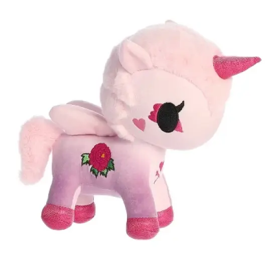 Aurora Small Flower Power Peony Unicorno tokidoki Enchanting Stuffed Animal Pink 7.5" image {2}