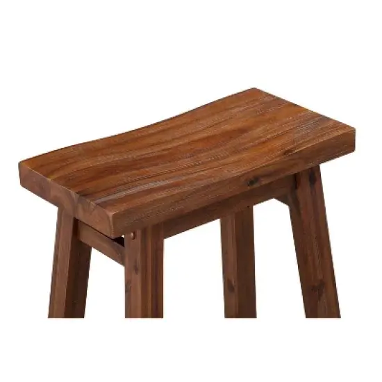 3pc Rectangular Brittany Bar Height Dining Set Wire Brushed Finish Chestnut - Boraam image {8}