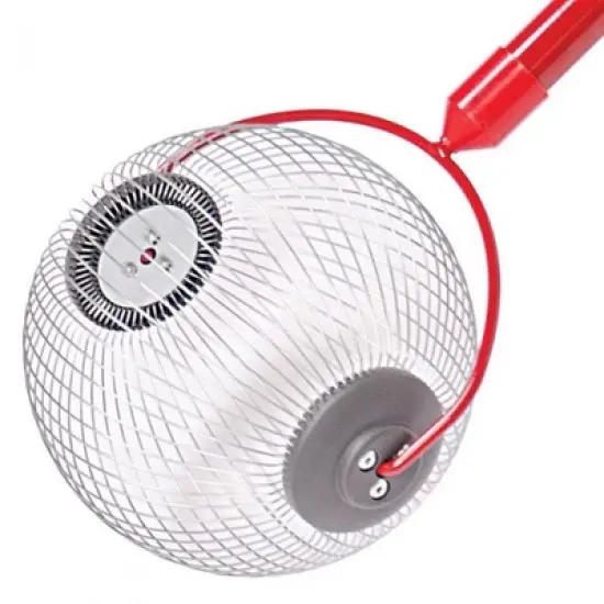 Garden Weasel Medium Nut Gatherer, 0.75" to 1.5" in Size, Red/Silver image {1}