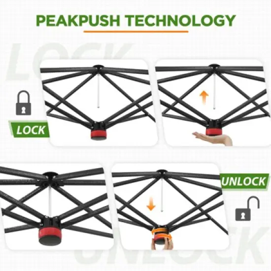 EAGLE PEAK 8x6 Walk in Shade Cloth Cover Greenhouse with Mesh Cover, Roll up Doors, Green image {5}