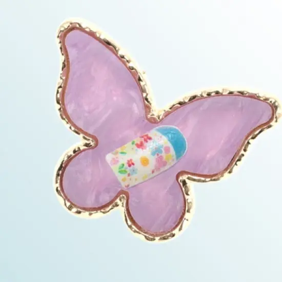 Unique Bargains Portable Butterfly Ring Nail Art Palette 1 Pc image {5}