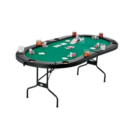 Fat Cat Folding Texas Hold'Em Playing and Poker Table image {5}