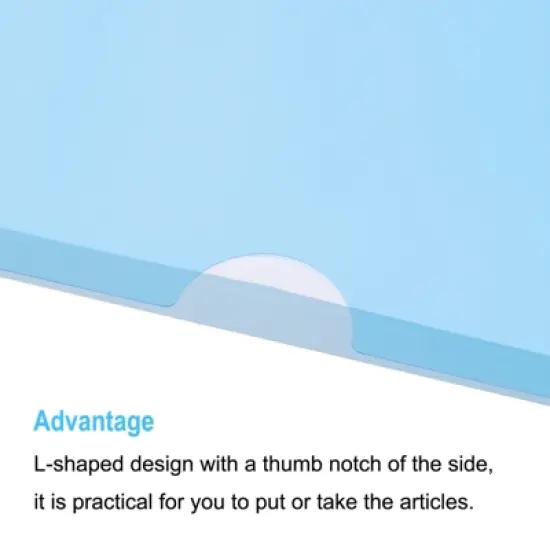 Unique Bargains Office L Type Clear Folder File Project Paper Document Sleeve image {3}