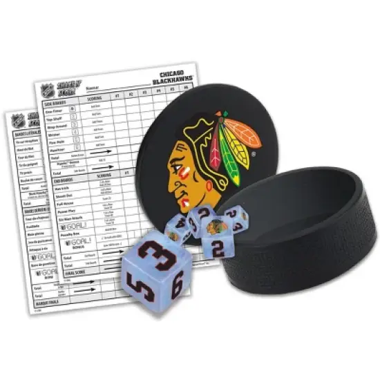 MasterPieces Officially Licsenced NHL Chicago Blackhawks Shake N' Score Dice Game for Age 6 and Up image {2}