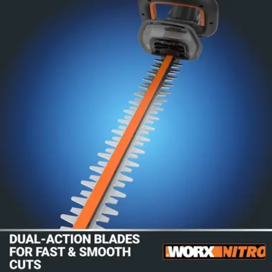 Worx Nitro WG263 20V Brushless 22&rdquo; Cordless Hedge Trimmer (Battery & Charger Included) image {4}