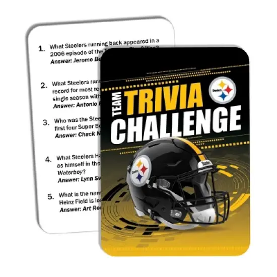 MasterPieces Officially Licensed NFL Pittsburgh Steelers Trivia Challenge Card Game image {2}