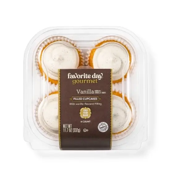 Vanilla Filled Cupcakes - 11.7oz/4ct - Favorite Day&trade; image {3}