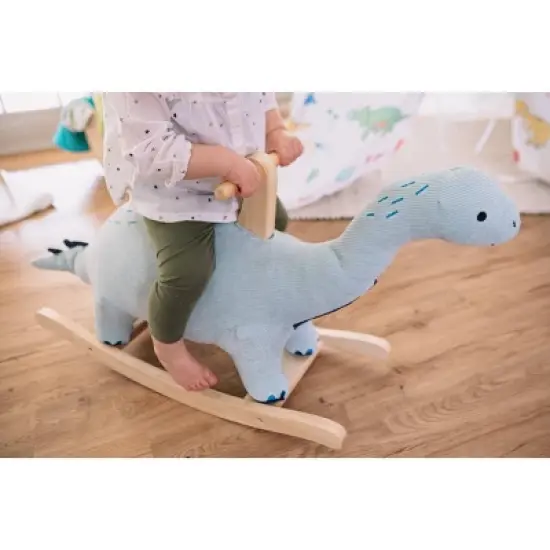 Dinosaur Ride on Rocker Active Sitting Chair Aqua Green - Wonder & Wise image {6}