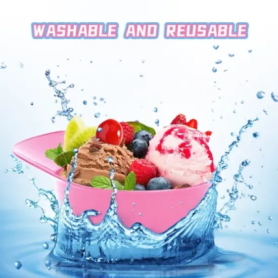 30Pcs Baseball Helmet Ice Cream Snack Bowls with 40Pcs Spoons, Creative Dessert Ice Cream,Tableware Party Supplies image {4}