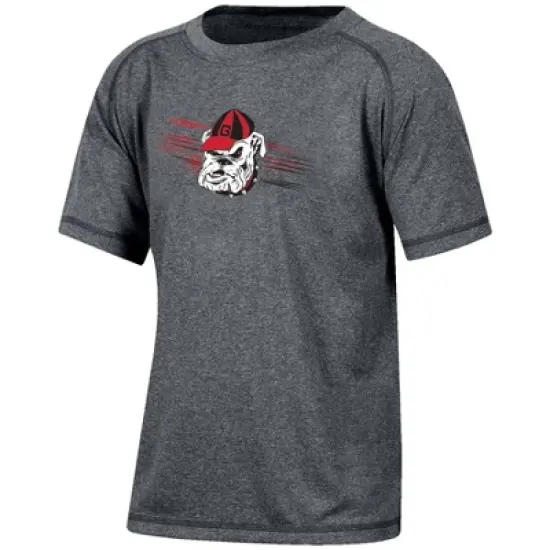 NCAA Georgia Bulldogs Boys' Gray Poly T-Shirt image {3}