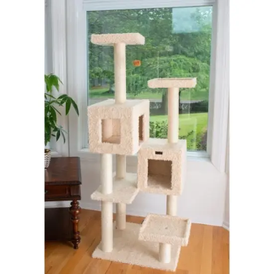 Armarkat Multi-Level Real Wood Cat Tree With Two Spacious Condos, Perches for Kittens Pets Play A6702 image {2}
