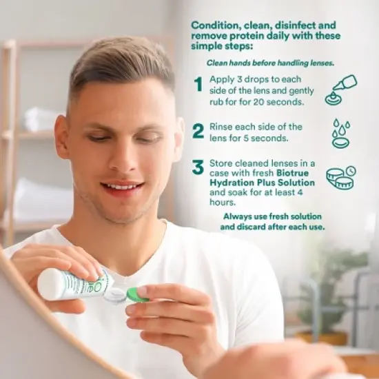 Biotrue Hydration Plus Contact Solution for Hydrating Lens Care - 10 fl oz image {6}