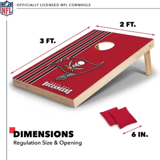 NFL Tampa Bay Buccaneers 2'x3' Wood Cornhole Set image {5}