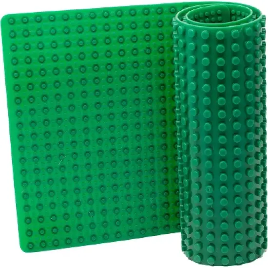 Big Bag of Bricks Rollable Brick Building Play Mat - Green 32" image {2}