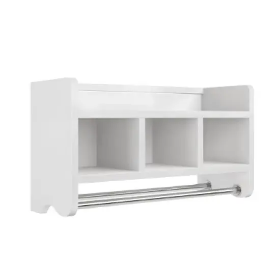 Bath Storage Shelf with Towel Rod 25" - Alaterre Furniture image {5}