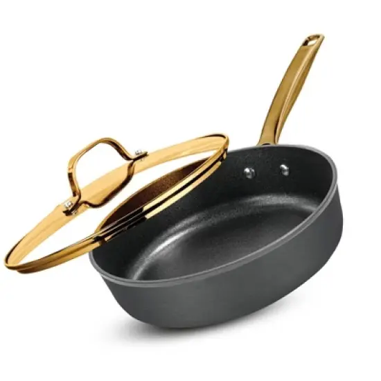 Granitestone Armor Max Gold 14 in Nonstick Hard Anodized Saut&eacute; Pan image {6}