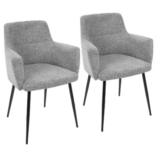 Set of 2 Andrew Contemporary Dining Accent Chairs - Lumisource image {8}
