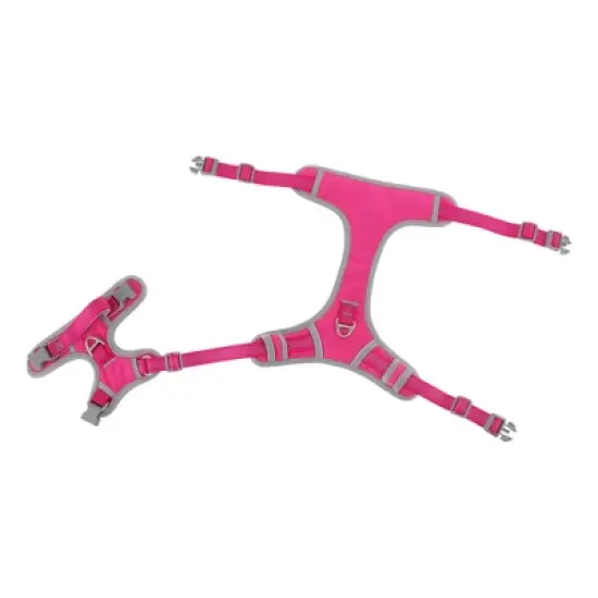 Unique Bargains Reflective Adjustable Dog Harness Rose Red 1 Pc image {2}