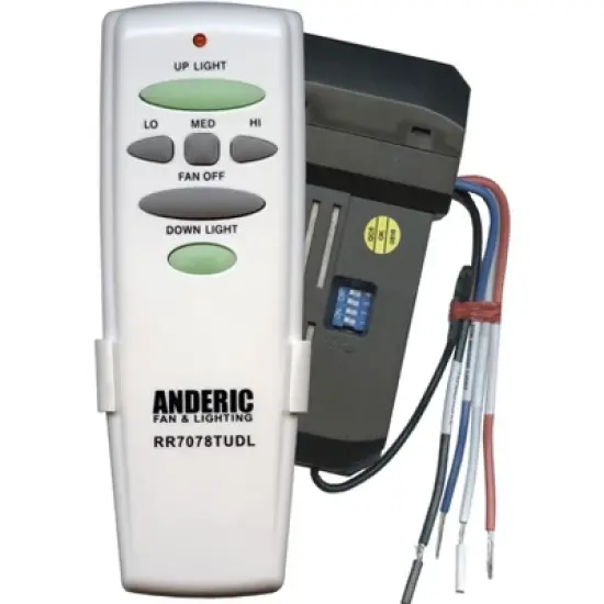 Anderic RR7078TUDLKIT Replacement 3 Speed Ceiling Fan Remote Control Kit with Up/Down Light Controls image {3}