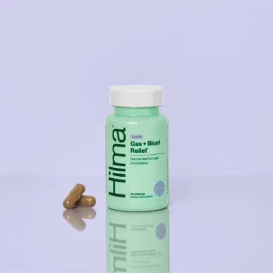 Hilma Gas & Bloat Relief Vegan Capsules - Natural Peppermint & Lemon Balm - 28ct image {2}