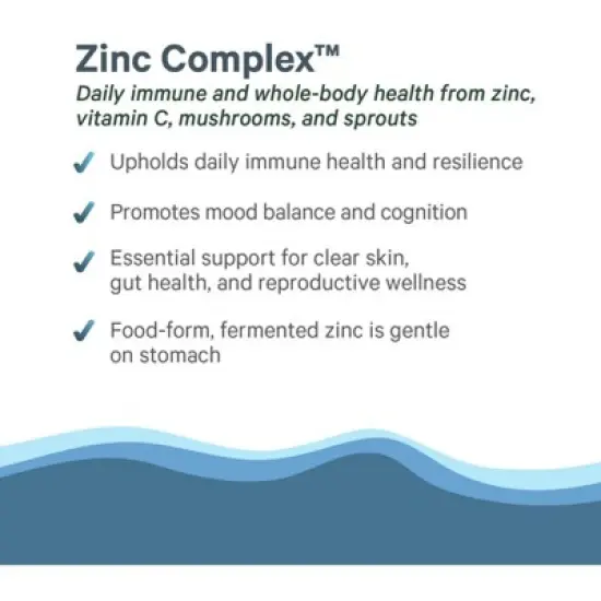 Pure Synergy Zinc Complex &ndash; Fermented Zinc & Immune Support Supplement with Camu Camu & Mushrooms | 60 Capsules image {3}