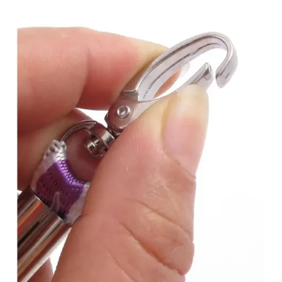 Unique Bargains ID Card Badge Key Holder Lobster Clasp Nylon Neck Lanyards Purple 5 Pcs image {2}