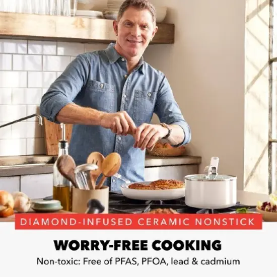 Bobby Flay 12pc Ceramic Nonstick Aluminum Cookware Set image {2}