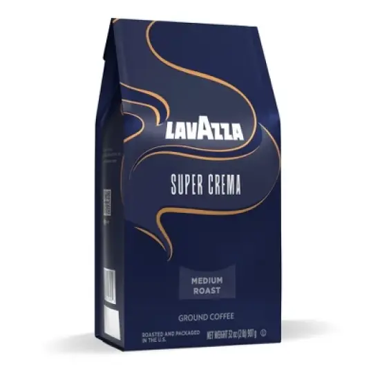 Lavazza Super Crema Ground Coffee, Medium Roast, Arabica and Robusta Blend, 32 oz Bag (Pack of 6) image {7}