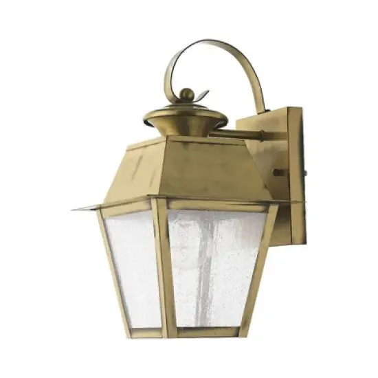 Livex Lighting Mansfield 1 - Light Wall Light in  Antique Brass image {4}