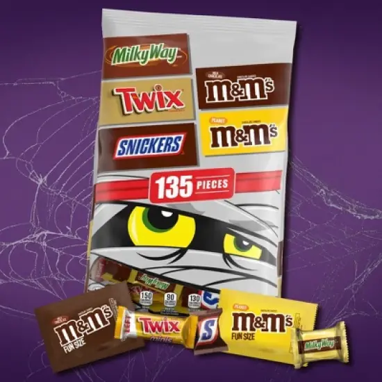 Milky Way, Twix, Snickers, M&M's Halloween Chocolate Variety Pack - 53.26oz/135ct image {1}