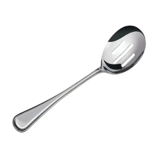 Winco Shangarila Banquet Slotted Spoon, 18/8 Extra Heavyweight image {1}
