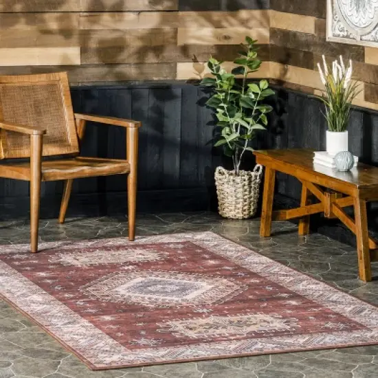 nuLOOM Kera Persian Machine Washable Indoor/Outdoor Patio Area Rug image {1}