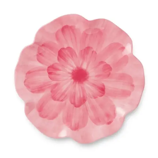 Certified International (Set of 4) 11" Wildflower 3D Floral Melamine Dinner Plates Pink image {2}