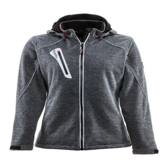 RefrigiWear Women's Fleece Lined Extreme Sweater Jacket with Removable Hood image {6}