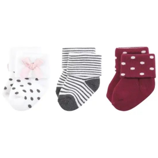 Hudson Baby Infant Girl Caps, Mittens and Socks Set, Retro Floral, 0-6 Months image {4}