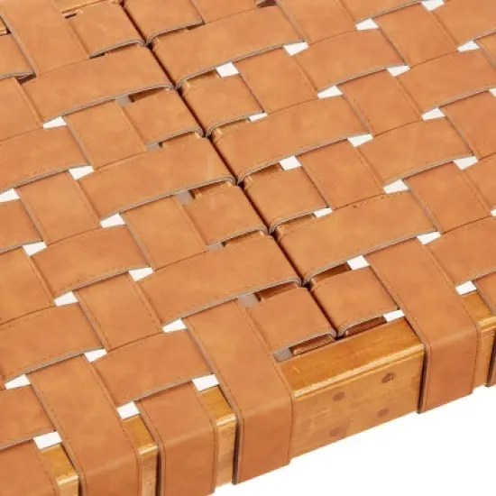 Rustic Birch Wood Bench Brown - Olivia & May image {2}