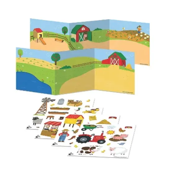 MindWare On The Farm Reusable Sticker Tote - Stickers - 52 Pieces image {1}