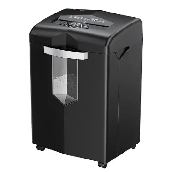 Bonsaii Heavy Duty 20-Sheet Paper Shredder, 40 Min Run Time, Anti-Jam, P-4 Security, Shreds CD/Credit Cards/Staples, 7 Gal Pullout Bin image {6}