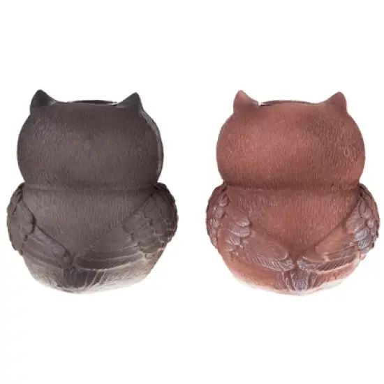 Nature Spring Outdoor Solar LED Light Owl Statues for Yard Decor - Set of 2 image {1}