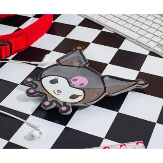 Silver Buffalo Sanrio Kuromi Face Sculpted Ceramic Spoon Rest image {2}