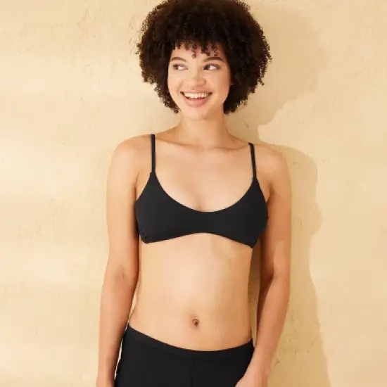 Women's Ribbed Textured Low Coverage Bralette Bikini Top - Wild Fable&trade; image {2}