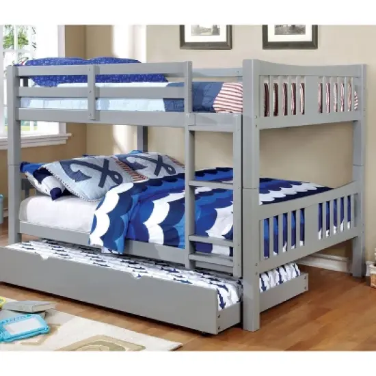 Twin Over Twin Kids' Clare Bunk Bed Gray - ioHOMES image {1}