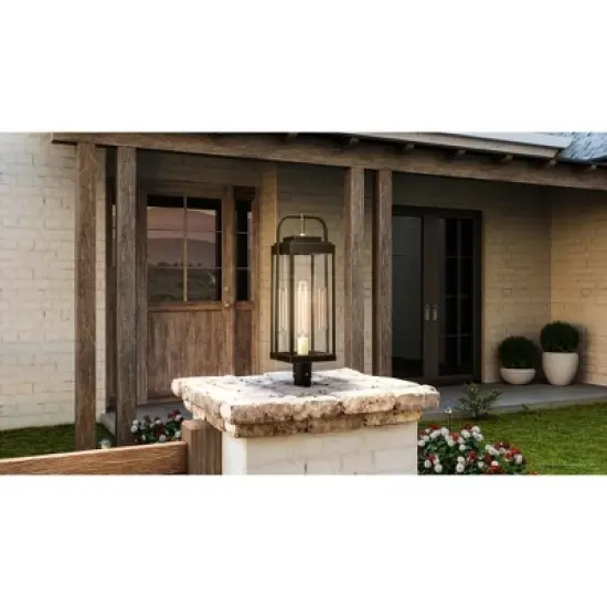 Urban Ambiance Luxury Transitional Outdoor Post Light 21.375''H x 8.25''W,  Olde Bronze Finish,  Orlando Collection, UHP1342 image {1}