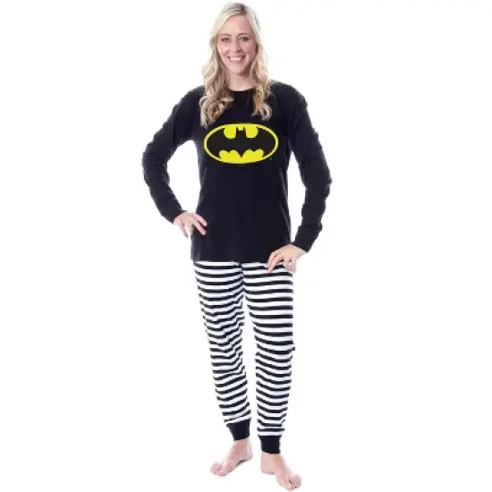 DC Comics Batman Classic Logo Tight Fit Cotton Matching Family Pajama Set image {1}