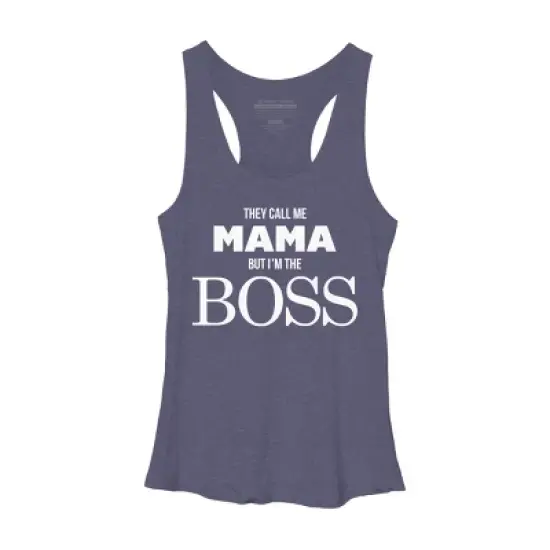 Women's Design By Humans They Call Me Mama But I'm the Boss By Shirz Racerback Tank Top image {4}