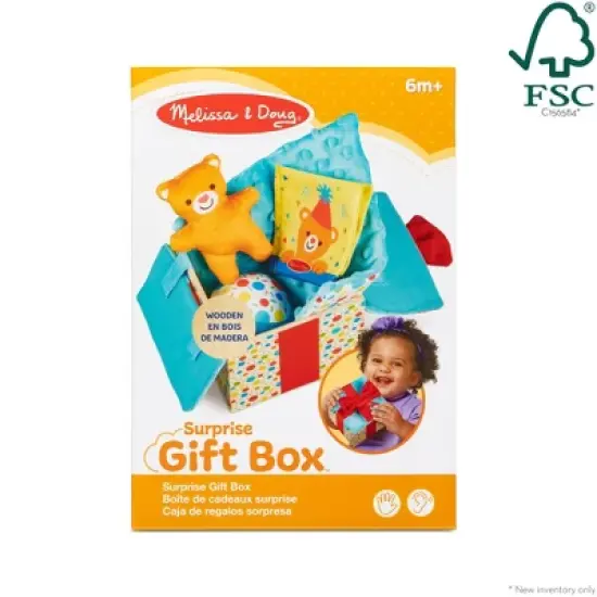 Melissa & Doug Wooden Surprise Gift Box Infant Toy (5pc) image {1}