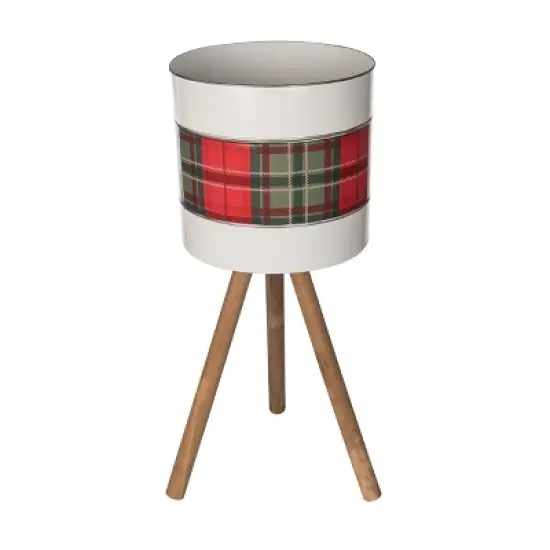 Transpac Set of 3 Multicolor Metal Standing Container Planters Indoor Tabletop Pots for Christmas Home Decor and Gifts image {1}