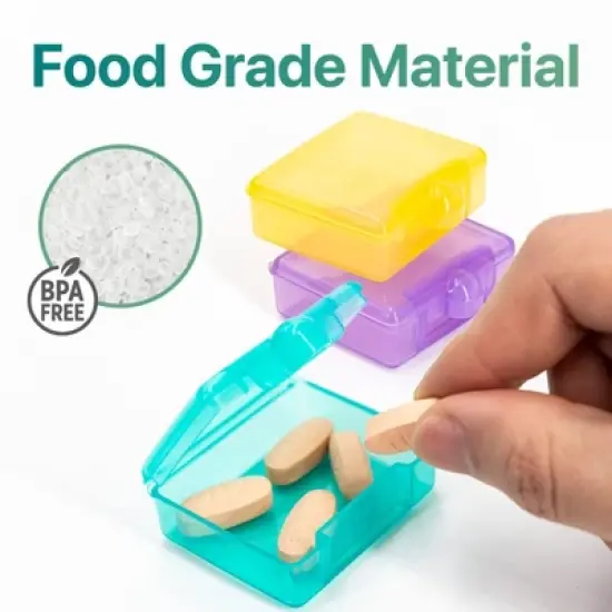 Sukuos Small Pill Box 3pcs, Cute Travel Pill Case Portable Pocket Purse image {5}