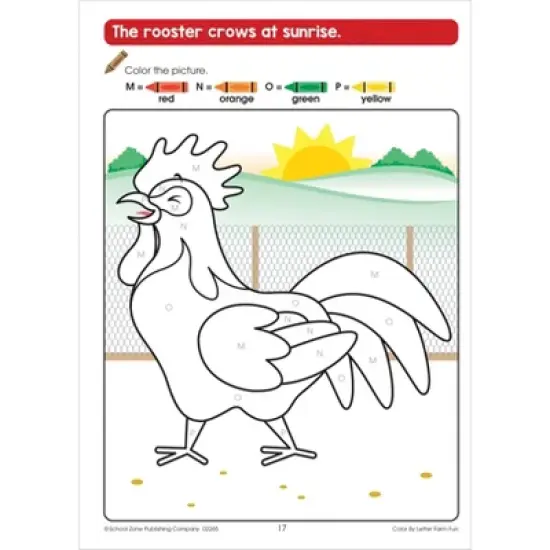 School Zone Color by Letter Farm Fun Workbook - (Paperback) image {4}